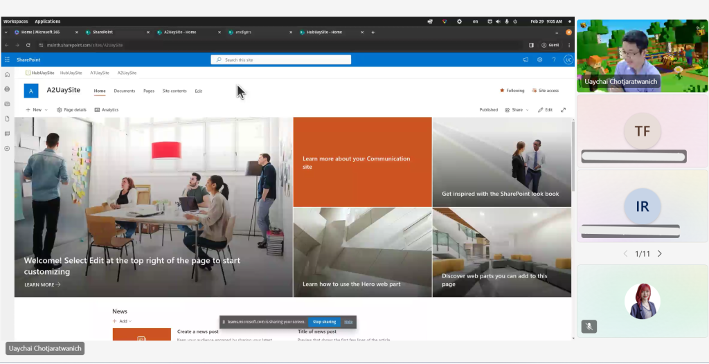 เรียน Microsoft SharePoint Online for Frontend Workshop